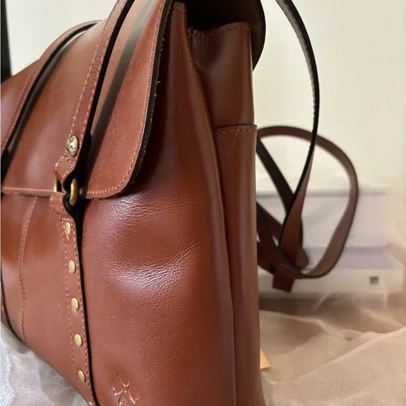 Patricia Nash Tan Leather Briefcase style Tote bag Heritage Amersham - Picture 5 of 16